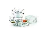 Mäser Fondueset, Edelstahl Fondueset Weiß