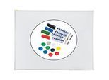 Franken Whiteboard X-tra!Line, Stahl, magnethaftend, beschreibbar, B 1200 x H 900 mm, weiss lackiert, inkl. 4 Whiteboard-Marker + 10 farblich sortierte Magnete