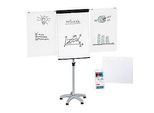 Flipchart Maul MAULstandard, höhenverstellbar, Hochformat, Papierblock + Schreibmarker farbsortiert