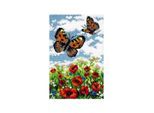 Knüpfteppich "Schmetterlinge", 50 x 74,5 cm