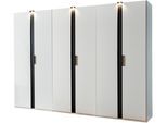 Wimex Drehtürenschrank »Rimini by fresh to go, weiss oder graphit mit schwarzen Metallgriffen«, inklusive LED Beleuchtung, 3...