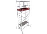 Arbeitsgerüst KRAUSE "ClimTec System 1. Aufstockung", grau (aluminiumfarben), B:145cm H:195cm L:195cm, Aluminium, Gerüste, nur in Verbindung mit dem ClimTec System Grundgerüst nutzbar