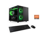 CSL PC "Cube V24225", schwarz, Microsoft Windows 11 Home (64 Bit), 32 GB RAM 1.000 GB SSD, Desktop-PCs, PC