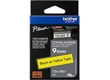 Brother Schriftbandkassette TZe-S621, 9 mm breit, gelb/schwarz