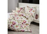 Wendebettwäsche JANINE "Milano 4511145111 09 135X200,80x80", bunt (multicolor), B/L: 135cm x 200cm, 1 Stk., 1 Stk., Mako-Satin, B/L: 80cm x 80cm, Mako-Satin, Obermaterial: 100% Baumwolle, Bettwäsche, Wendebettwäsche, mit Reißverschluss