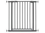 Hauck Türschutzgitter , Grau , Metall, Kunststoff , 75 - 80x77x4.0 cm , Verlängerung erhältlich , Babysicherheit, Treppenschutzgitter