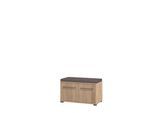 INOSIGN Schuhbank »Landes, Schuhschrank, Schuhregal, Schuhtruhe, Breite 80 cm«, mit Sitzkissen und zwei geschlossenen Fächern, in Artisan Eiche