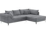 Mr. Couch Ecksofa »Portofino L-Form«, 4 Bezugsqualitäten, 13,5 cm hohe Metall-Profilfüsse in matt-schwarz