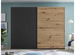 Schlafkontor Schwebetürenschrank »Mesio, 2-türiger Kleiderschrank, Schiebetürenschrank mit viel Stauraum«, inklusive Hoteleinteilungen aussen und Einlegeböden oben