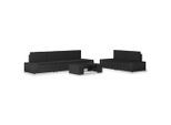 vidaXL 6-tlg. Garten-Lounge-Set Poly Rattan Schwarz