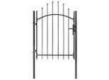 vidaXL Gartentor Stahl 1x1,75 m Schwarz