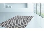 Teppich KAYOOM "Chimera 110", grau, B:120cm H:11mm L:170cm, Viskose, Teppiche, Teppich, Materialmix aus Viskose und Leder, handgefertigtes Unikat