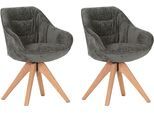 Esszimmersessel GUTMANN FACTORY, grau (anthrazit), B:60cm H:83cm T:65cm, 100% Polyester, Sessel, Esszimmersessel