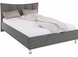 Polsterbett, grau (dunkelgrau), B:150cm L:210cm, Bezug Bett: Microfaser (100% Polyester);Bonnell-Federkernmatratze: Mischgewebe (51% Polyprophlen, 39% Polyester, 10% Baumwolle);Kaltschaummatratze: Frottee (100% Polyester), Bezug abnehm- und waschbar bis 60C, WESTFALIA SCHLAFKOMFORT, Betten, Polsterbett