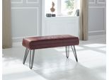 Sitzbank EXXPO - SOFA FASHION "Doppio", braun (chocco), B:104cm H:50cm T:40cm, 100% Polyester, Sitzbänke, Essbank Sitzbank, Frei im Raum stellbar