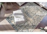 Teppich PADIRO "Puerto 125", blau (blau, beige), B:240cm H:10mm L:320cm, Viskose, Teppiche, Teppich