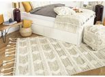 Wollteppich ME GUSTA "Bohist 425", beige (creme, khaki), B:200cm H:18mm L:290cm, Wolle, Teppiche, Wohnzimmer, Hoch-Tief-Struktur, Boho, Ethno