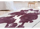 Hochflor-Teppich CALO-DELUXE "Vogesen 500" Gr. 3, lila (lila, weiß), B:120cm H:30mm L:160cm, Kunstfaser, Teppiche, weiche Haptik, Wohnzimmer