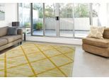 Teppich KAYOOM "Luxury 210" Gr. 4, gelb, B:160cm H:13mm L:230cm, Viskose, Teppiche, Teppich, Kurzflor, handweb, Hoch Tief Struktur, Wohnzimmer