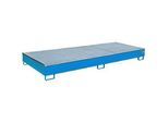 Bauer Regalwanne RW-GR 3300-2 PE, mit Gitterrost und PE-Einsatz, B 3262 x T 1312 x H 267 mm, bis 540 l, Stahl lackiert, lichtblau