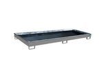 Bauer Regalwanne RW 3300-1 PE, mit PE-Einsatz, B 3262 x T 1312 x H 195 mm, bis 240 l, Stahl lackiert, mausgrau