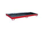 Bauer Regalwanne RW 3300-1 PE, mit PE-Einsatz, B 3262 x T 1312 x H 195 mm, bis 240 l, Stahl lackiert, feuerrot