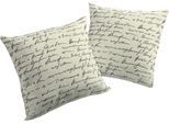 Dekokissen ADAM "Kissenhülle Scribble", beige (natur, bedruckt), B:40cm L:40cm, Baumwolle, Leinen, Dekokissen_Sitzkissen_Kissenhüllen, aus Bio-Baumwolle, Kissenhülle ohne Füllung, 1 Stück