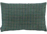 Dekokissen H.O.C.K. "Coven", bunt (grün, goldfarben, gemustert), B:40cm H:10cm L:60cm, Polyacryl, Polyester, Dekokissen_Sitzkissen_Kissenhüllen, mit Hahnentrittmuster, Kissenhülle mit Füllung, 1 Stück