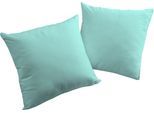 Dekokissen ADAM "Uni Collection", blau (hellblau, unifarben), B:50cm L:50cm, Baumwolle, Dekokissen_Sitzkissen_Kissenhüllen, aus zertifizierter Bio-Baumwolle, Kissenhülle ohne Füllung, 1 Stück