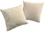 Dekokissen ADAM "Flower Cuveé", beige (naturweiß, geblümt), B:50cm L:50cm, Baumwolle, Dekokissen_Sitzkissen_Kissenhüllen, mit Blumenmuster, Wendekissenhülle ohne Füllung, 1 Stück
