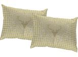 Dekokissen WIRTH "Stuben" Gr. 1, grün (lindgrün, gemustert), B:40cm L:40cm, Baumwolle, Polyester, Dekokissen_Sitzkissen_Kissenhüllen, Kissenhülle ohne Füllung, 2 Stück