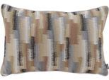 Dekokissen H.O.C.K. "Howy", bunt (beige, schwarz, gelbgrün, braun, gemustert), B:40cm H:10cm L:60cm, Baumwolle, Polyester, Dekokissen_Sitzkissen_Kissenhüllen, mit weißem Keder, Kissenhülle mit Füllung, 1 Stück