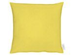 Dekokissen APELT "ALASKA" Gr. 1, gelb (gelb, unifarben), B:48cm L:48cm, Baumwolle, Polyester, Dekokissen_Sitzkissen_Kissenhüllen, Uni, Kissenhülle mit Füllung, 1 Stück