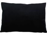Dekokissen GÖZZE "Duval", schwarz (schwarz, unifarben), B:60cm L:40cm, Polyester, Dekokissen_Sitzkissen_Kissenhüllen, mit Reißverschluss, Kissenhüle ohne Füllung, 2 Stück