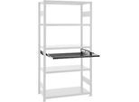 Auszugboden für ORDO Business Regalsysteme, Teleskopschienen-Vollauszug, höhenverstellbar, B 750 x T 500 mm, Tragkraft 60 kg, tiefschwarz RAL 9005