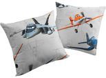 Dekokissen WIRTH "Planes Echo" Gr. 1, grau (hellgrau, gemustert), B:40cm L:40cm, Polyester, Dekokissen_Sitzkissen_Kissenhüllen, Disney, Kissenhülle ohne Füllung, 2 Stück