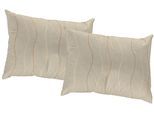 Dekokissen WIRTH "Sepino" Gr. 1, beige (beige, gemustert), B:40cm L:40cm, Baumwolle, Polyester, Dekokissen_Sitzkissen_Kissenhüllen, Kissenhülle ohne Füllung, 2 Stück