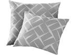 Dekokissen WECKBRODT "Jasper" Gr. 1, grau (grau, gemustert), B:40cm L:40cm, Polyester, Dekokissen_Sitzkissen_Kissenhüllen, Kissenhülle, Jacquard, strukturierte Oberfläche,3D Effekt,ohne Füllung
