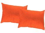 Dekokissen WIRTH "Lahnstein" Gr. 3, orange (terrakotta, gemustert unifarben), B:40cm L:60cm, Polyester, Dekokissen_Sitzkissen_Kissenhüllen, Kissenhülle ohne Füllung, 2 Stück