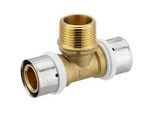Pressfitting-T-Stück 32 x 3,0 - 1 Zoll Außengewinde - 32 x 3,0 mm für MV-Rohr