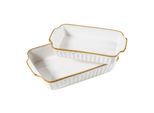 Mäser Auflaufform-Set, Porzellan Pintar Beige / Braun