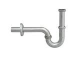Röhrensiphon DN 32 (1 1/4'') x Ø 32 mm - Messing verchromt - Abgangsbogen Ø 32 mm x 220 mm - mit Rosette