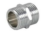 Messing Gewindefitting-Doppelnippel 1/2'' AG x 1/2'' AG - verchromt