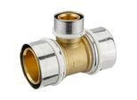 Pressfitting-T-Stück - Mittelabgang reduziert - 63 x 4,5 - 40 x 3,5 - 63 x 4,5 mm für MV-Rohr