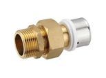 Pressfitting-Verschraubung 32 x 3,0 mm - 1 Zoll Außengewinde flachdichtend für MV-Rohr