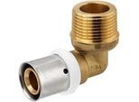 Pressfitting-Winkel 90° - 20 x 2,0 mm - 3/4 Zoll Außengewinde für MV-Rohr