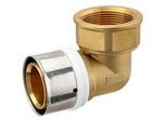 Pressfitting-Winkel 90° - 50 x 4,0 mm - 1 1/2 Zoll Innengewinde für MV-Rohr