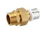 Pressfitting-Verschraubung 26 x 3,0 mm - 1 Zoll Außengewinde flachdichtend für MV-Rohr