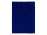 Wollteppich CARPETFINE "Gabbeh Lola Uni", blau, B:200cm H:14mm L:290cm, Wolle, Teppiche, mit natürlichem Pflanzenmaterial von Hand gewebt, auch in Rund