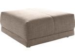 Hocker DESIGNWERK "New York, anmutender Designhocker", beige (liver), B:95cm H:42cm T:95cm, Flachgewebe 100% Polyester;Struktur 98% Polyester, 2% Acryl, Hocker, Polsterhocker, in hochwertiger Verarbeitung & tollem Sitzkomfort